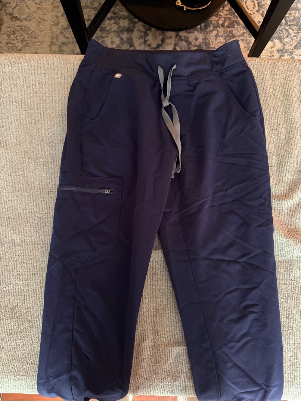Figs Navy Drawstring Joggers for Women